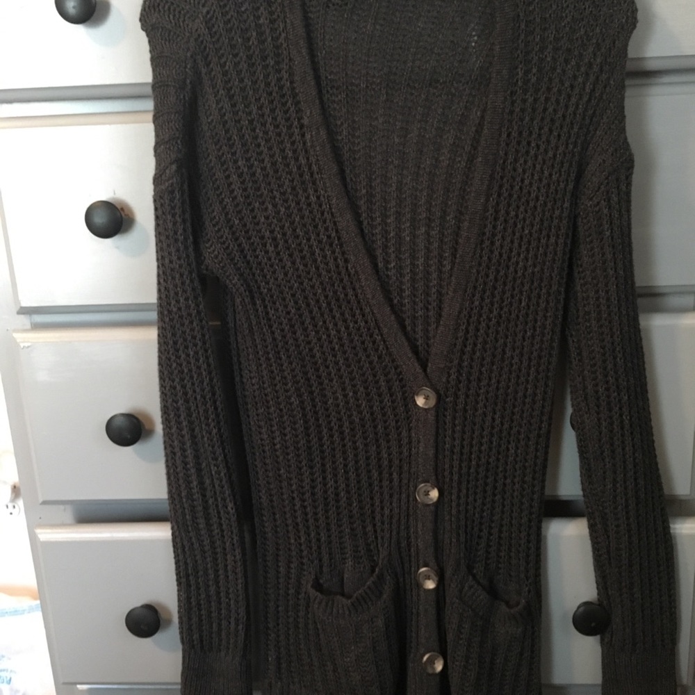 Blackish gray cardigan